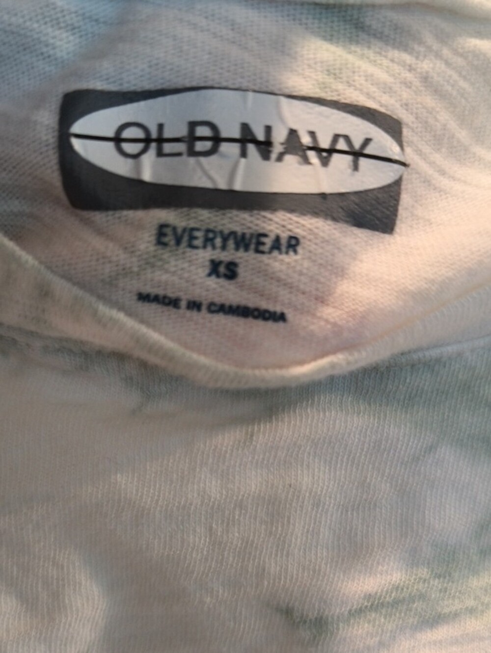 Women’s Tie-Dye Crewneck Tee - Light Green/White - Picture 2 of 3